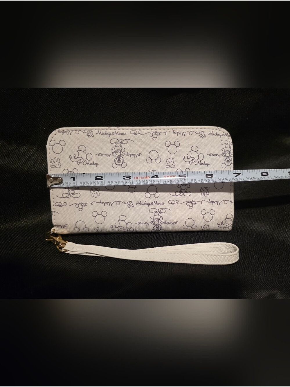 Disney Mickey Mouse White Zip Around Wristlet Wallet NWOT - Picture 4 of 5